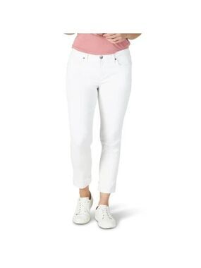 NWOT Riders by Lee Indigo Fringe Cuff Boyfriend Cropped Jeans 8